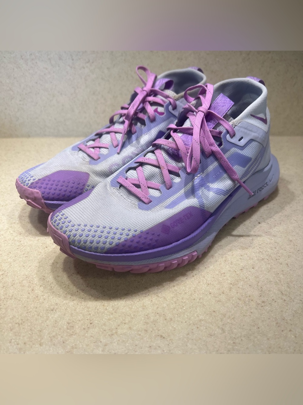 Nike React Pegasus Trail 4 GTX Gore-Tex Sneakers Shoes Oxygen Purple Size 8